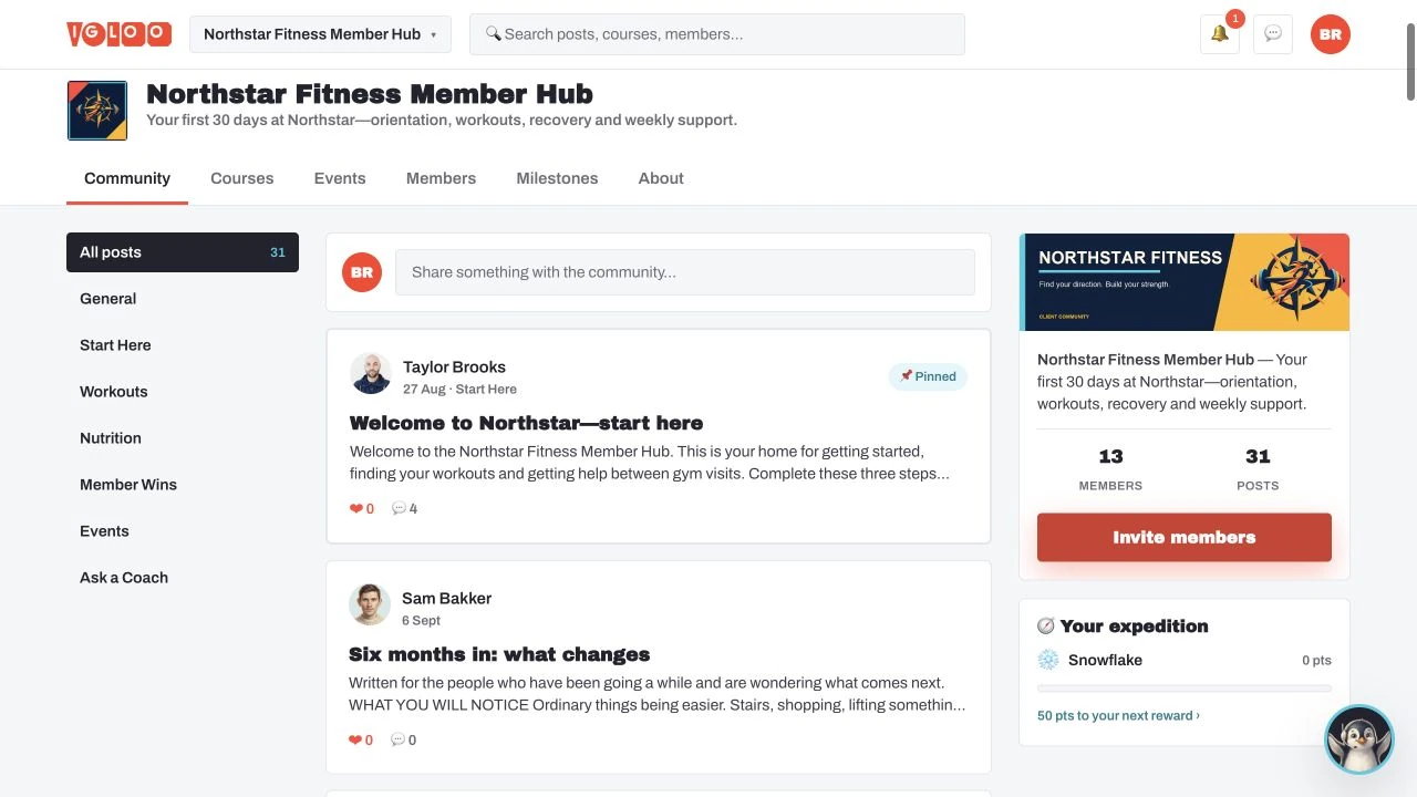 iGloo community interface preview