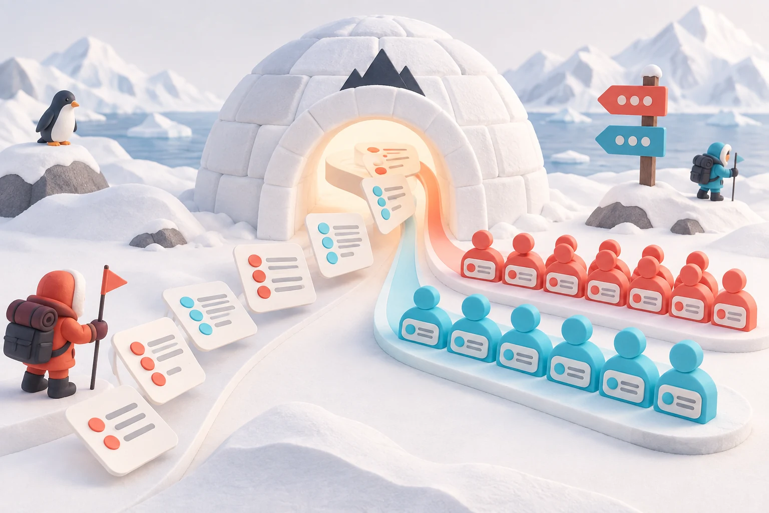 The iGloo onboarding question packs bonus artwork